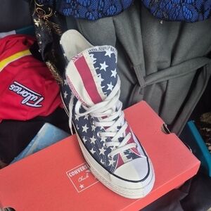 Converse High-Tops in Red, White, and Blue